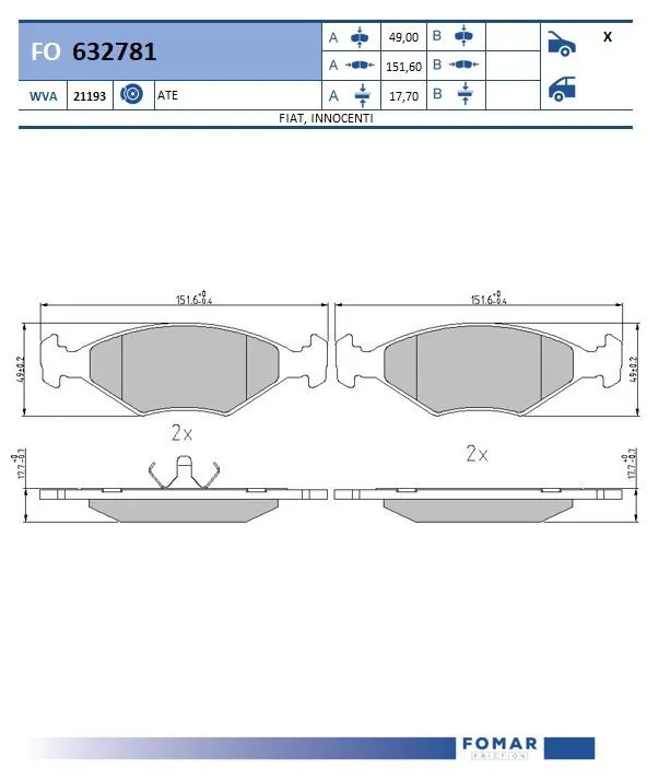Brake Pad Set, disc brake